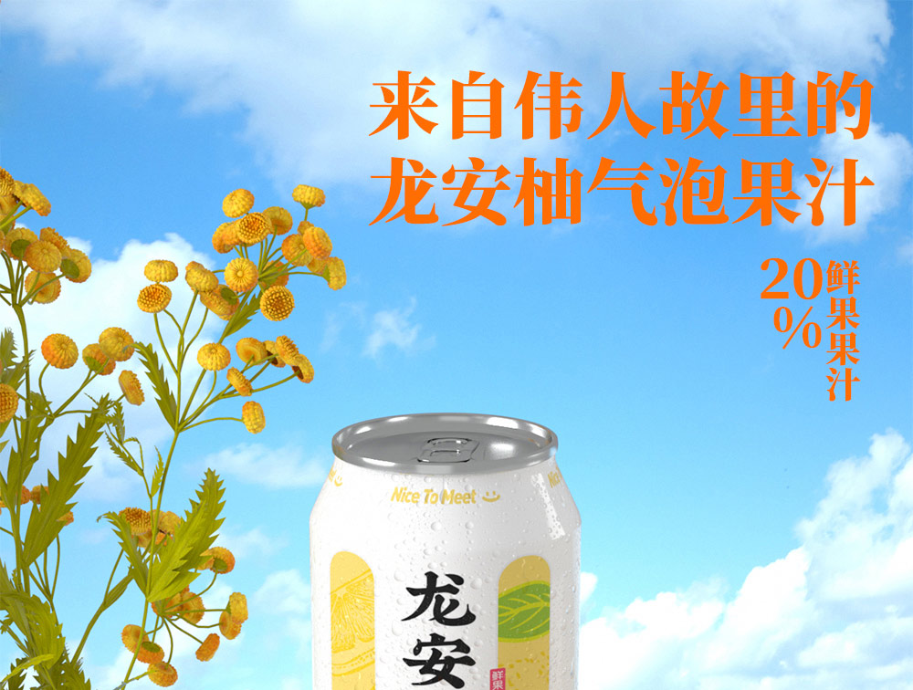 [龙安柚饮料] 广安特产0蔗糖0脂肪龙安柚气泡果汁325ml*15